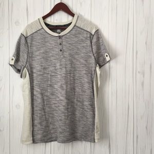 Grey Rock and Republic Button Up T-shirt Mens XXL